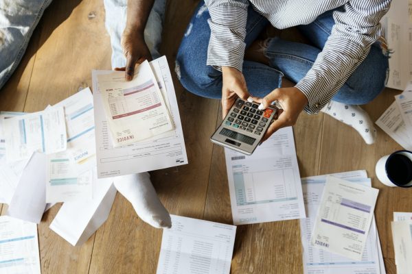 Couple managing the debt