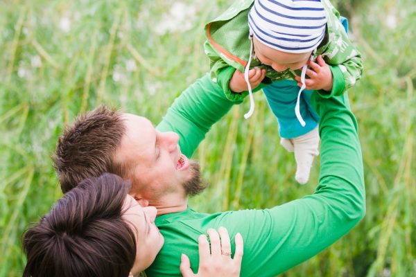 Happy family who relieved to get help with their debt